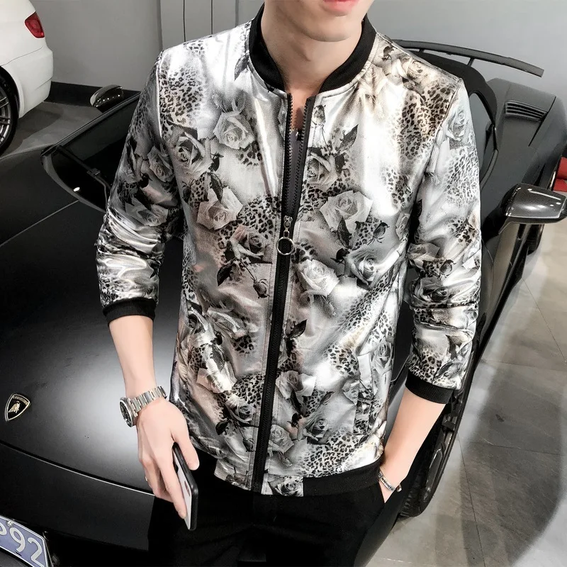 Baseball jacket men 2019 Summer Fashion Male Sunscreen Night prom Stage Dress jacket Coat clothes Casual jackets hombre