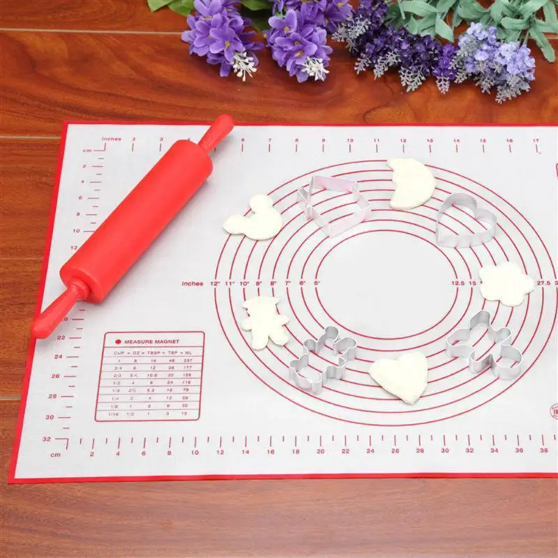 

60x40cm Ex-large Silicone Baking Mat Pizza Dough Maker Pastry Oven Scale Rolling Dough Mat Cooking Tools Bakeware Accessories