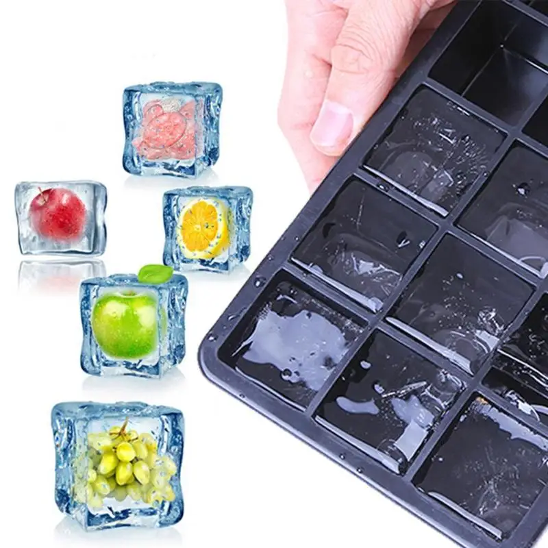 15 отверстий DIY квадратный силиконовый кубик льда плесень Фрукты шоколад лоток