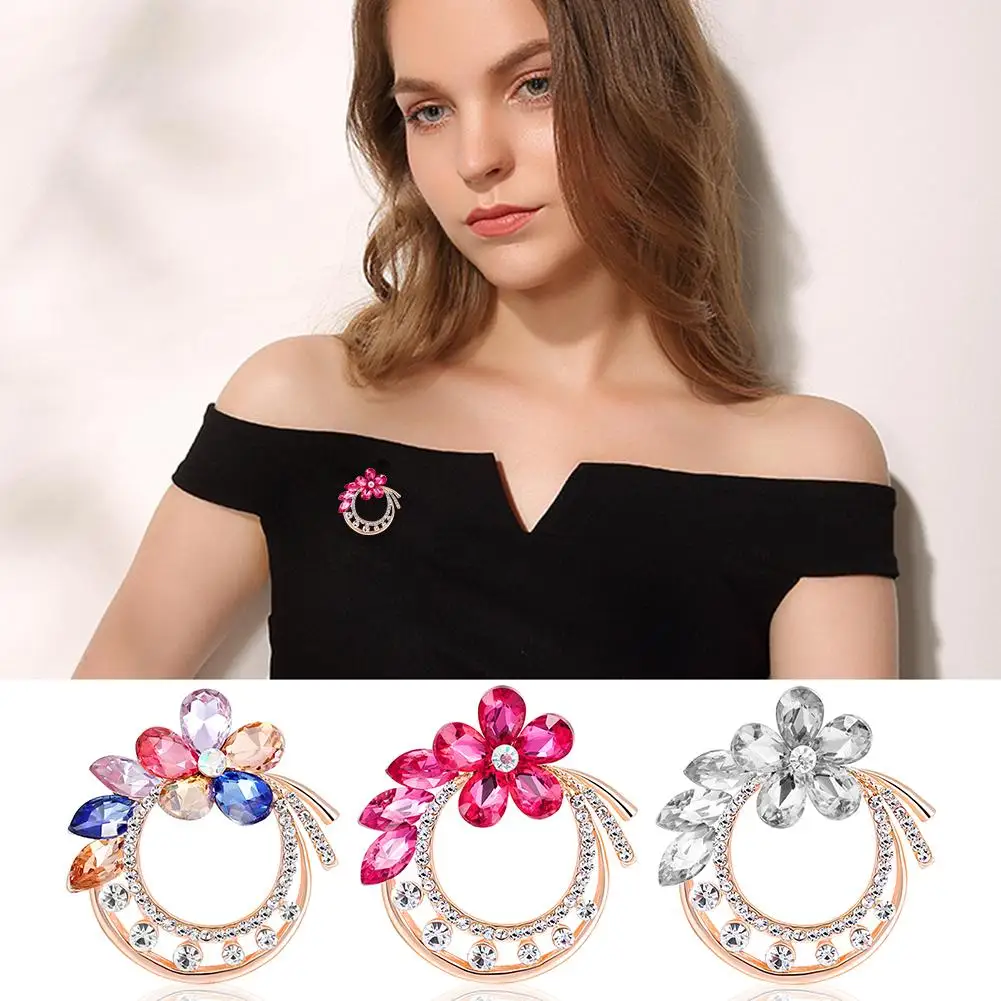 

Promotion High-Grade Silk Scarf Brooch Shawl Elegant Buckle For Lady Gift For Lover