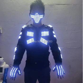 

New LED Clothing Glowing Luminous Suits Costumes Hot Fashion Twinkle Star Men LED Clothes Dance Accessories Free Shipping