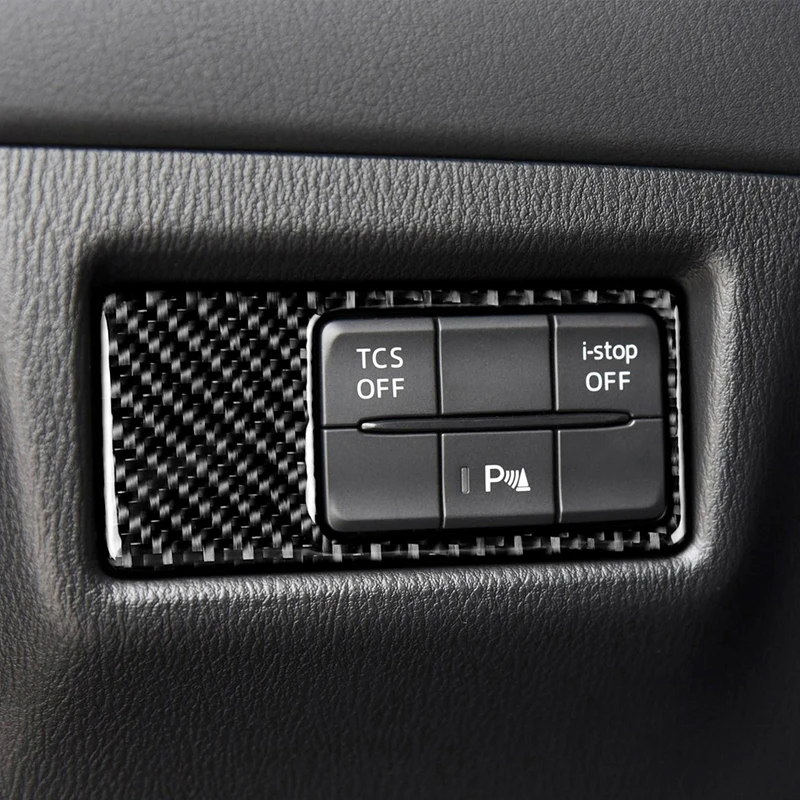 Углеродное волокно переключатель света фар Панель, декоративная наволочка для Стикеры Накладка для Mazda CX-5 CX5 CX 5 только для леворульных автомобилей
