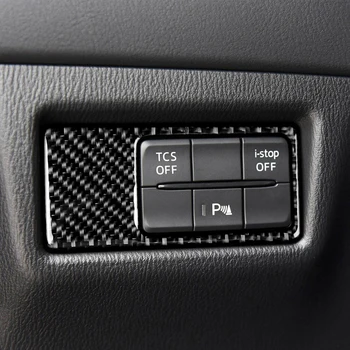 

Carbon Fiber Car Headlight Switch Panel Cover Decorative Sticker Trim For Mazda CX-5 CX5 CX 5 2017 2018 ONLY LHD