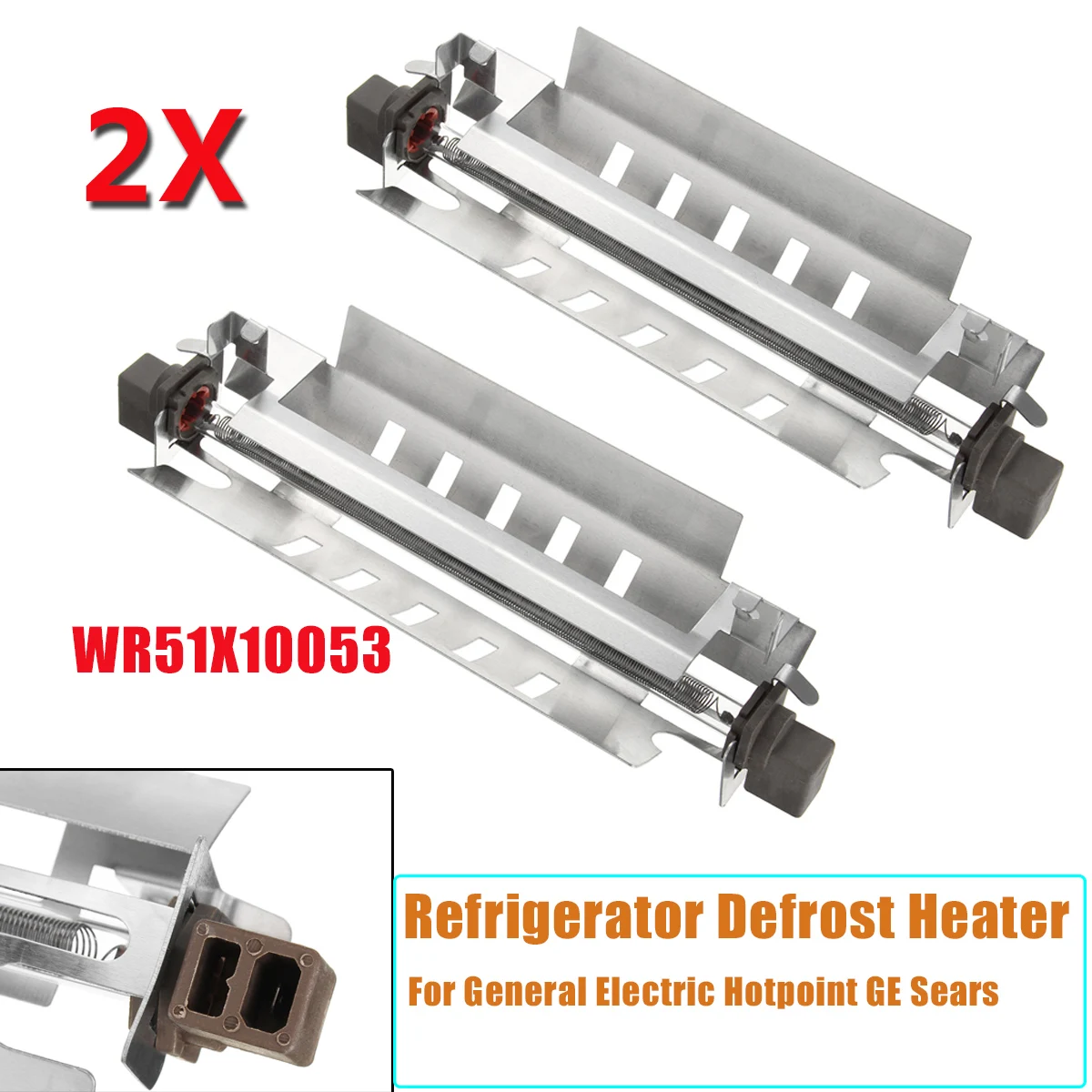 

2pcs WR51X10053 Refrigerator Defrost Heater For General Electric Hotpoint GE Sears