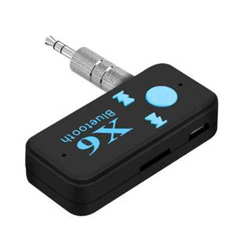 

X6 Bluetooth Aux Receiver Car Kit With Mic Wireless Adapter A2DP 3.5mm Stereo Audio Bluetooth Receiver For Car Mobile Phones