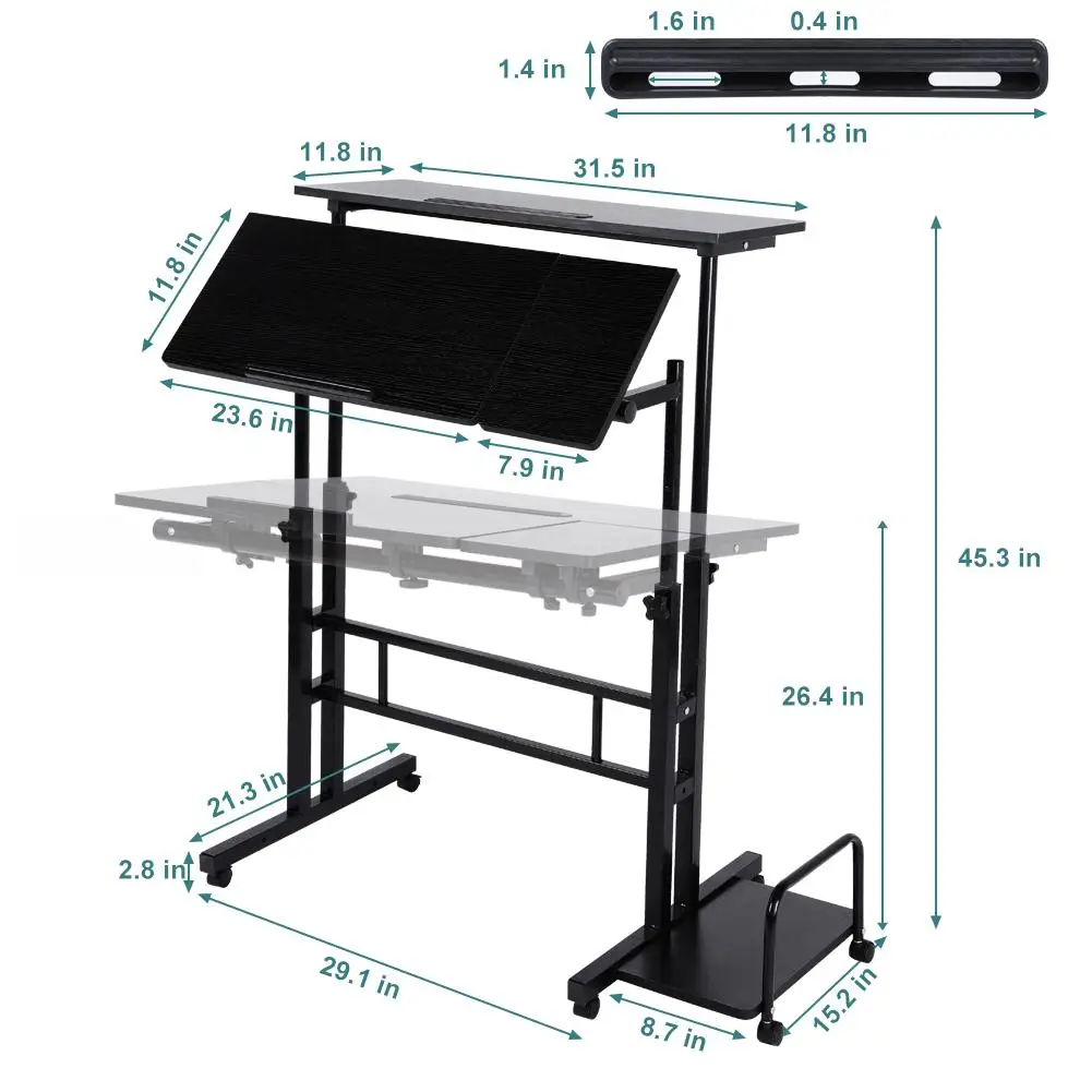 

Adjustable Laptop Desk Ergonomic Portable Lapdesk Tray PC Table Stand Notebook Table Desk Stand