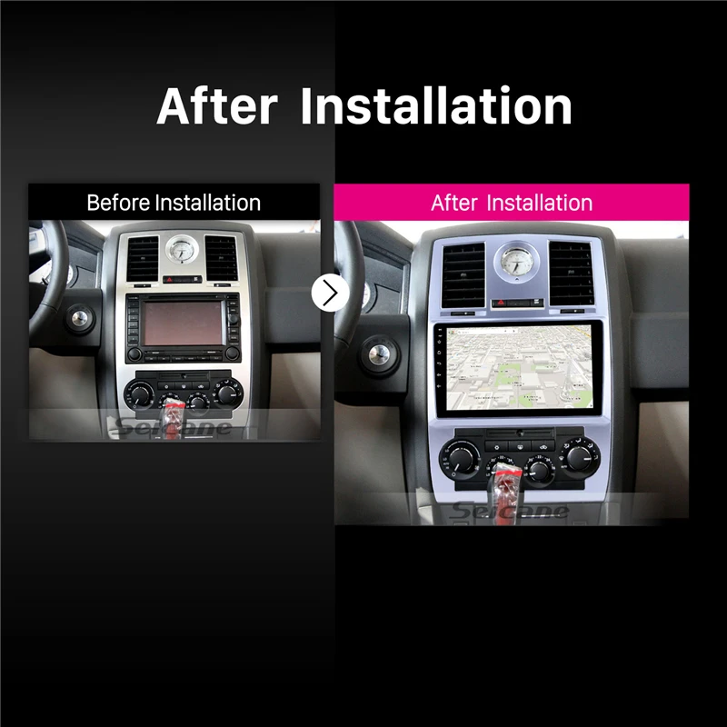 Clearance Seicane Android 9.0 HD 1024*600 9 inch Auto Radio For 2004 2005 2006 2007 2008 Chrysler Aspen 300C Car GPS Navigation System 5