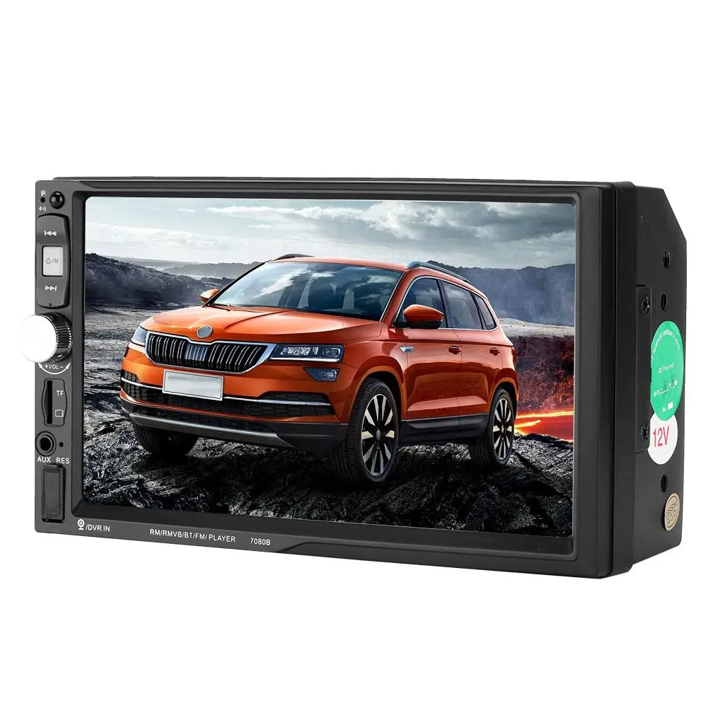

7 Inch Dual Spindle Bluetooth Touch Screen Car MP5 Player FM Radio Audio Video Players Support U-Disk/TF-Card/AUX-Input