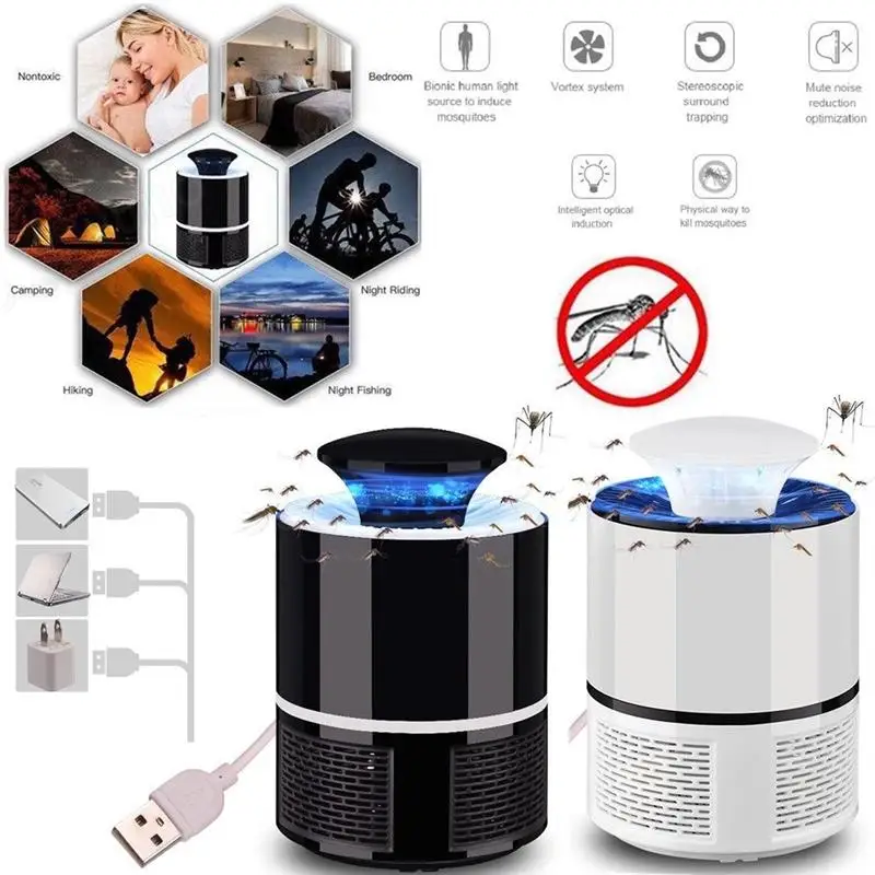 

USB Electric Mosquito Killer lamp anti mosquito Trap LED Night Light Lamp Bug insect Killer Zapper Pest Repeller for Living room
