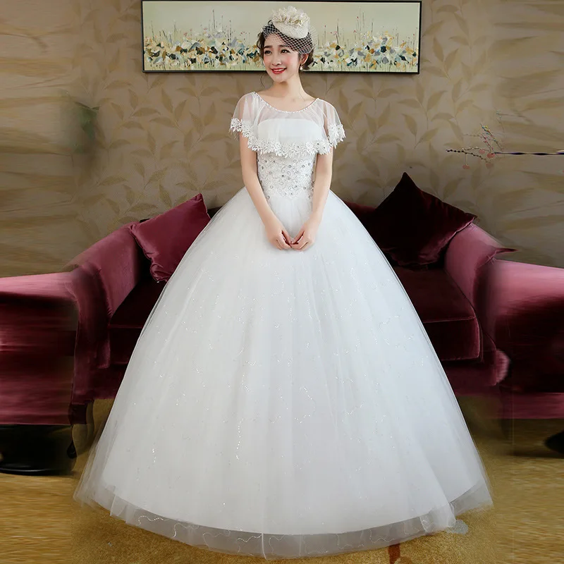 Vestidos De Novia свадебные платья размера плюс кружевные цветочные аппликации круглый