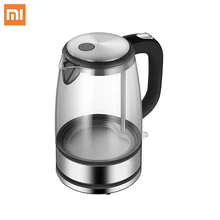 Xiaomi Glass Electric Water Kettle Stainless Steel Home Led Light Tea Pot 1.7l 220v Temperature Control Anti-dry Electric Kettle