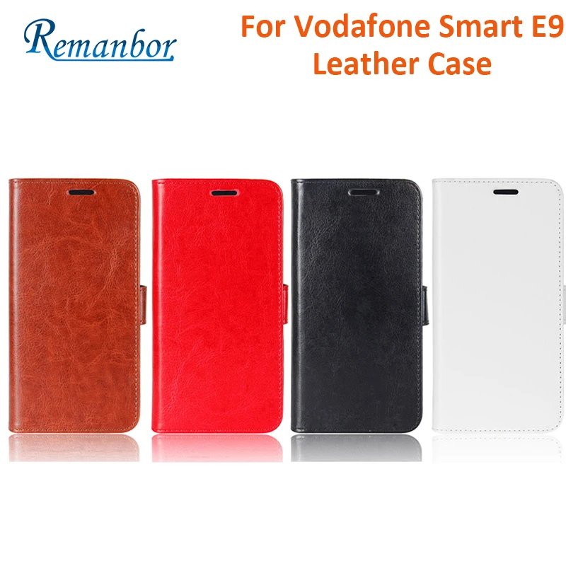 Remanbor для Vodafone Smart E9 кожаный чехол Роскошный книжка с R64 кожи полиуретан) и силикона