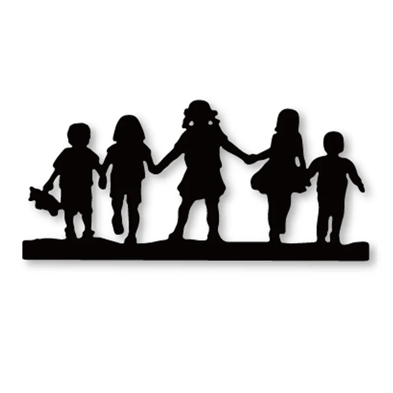 

Five children hand in hand Metal Cutting Dies Scrapbooking For Card Making DIY Embossing dies Craft Dies 2019 new cutting dies
