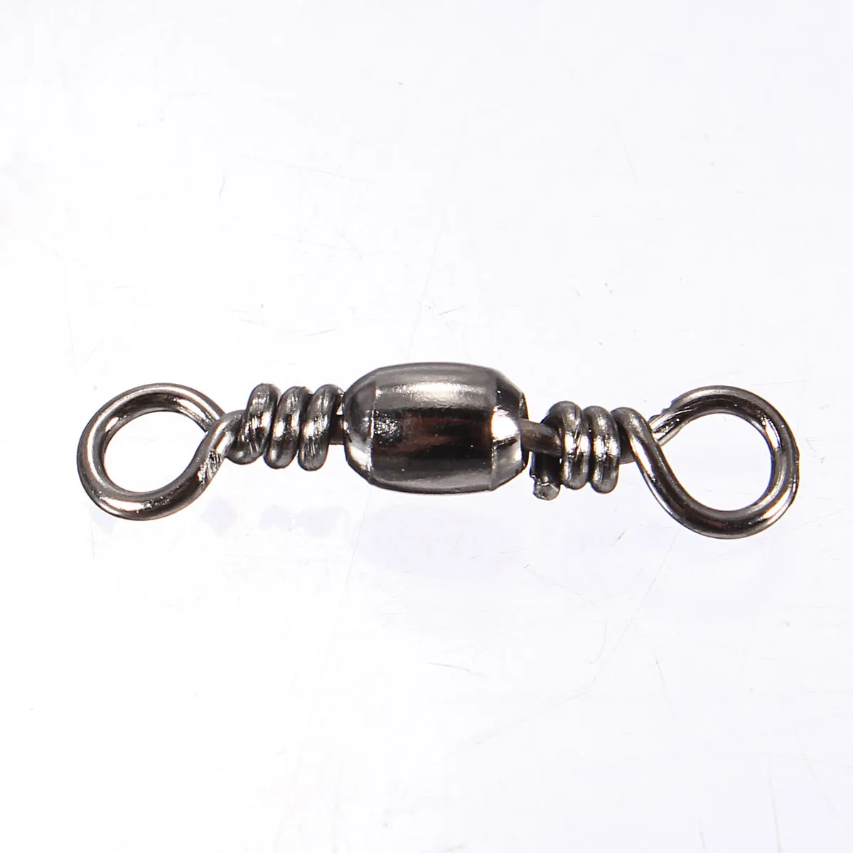 100PCS Fishing Swivel Barrel Swivel Solid Rings Stainless Steel Sea Fishing Hooks Connector Rolling Swivel for Sea Fishing