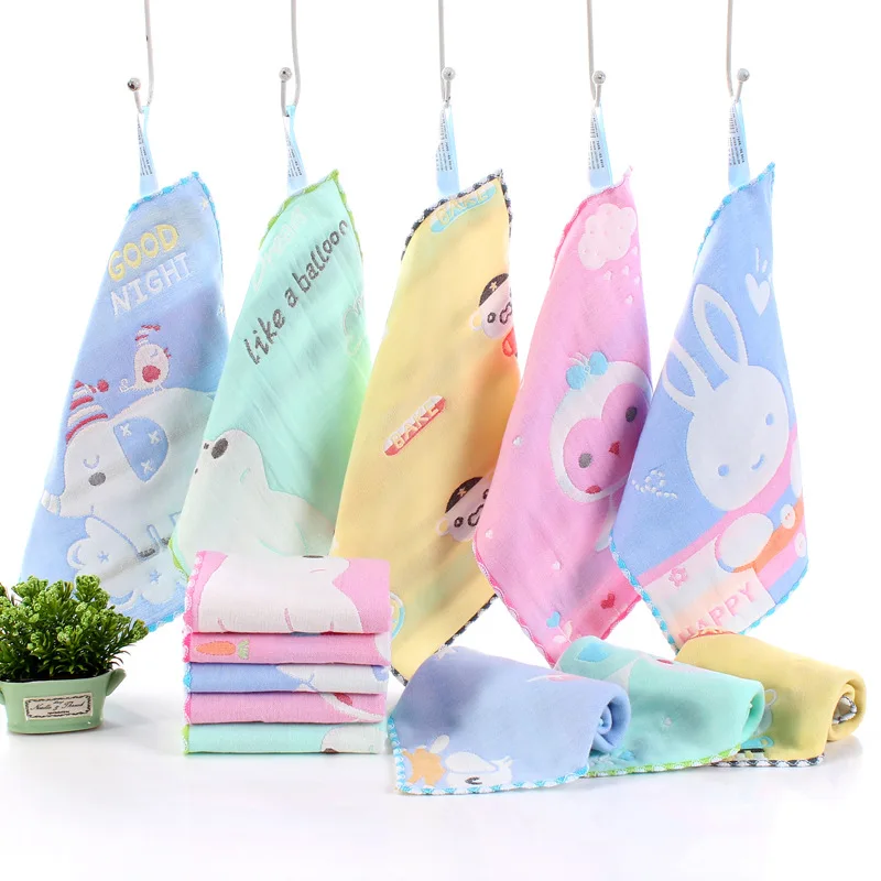 

1PCS 25x25cm Cotton Gauze Baby Towels Boy Girl Square Handkerchief Bathing Feeding Face Sweat Washcloth Wipe Burp Cloths