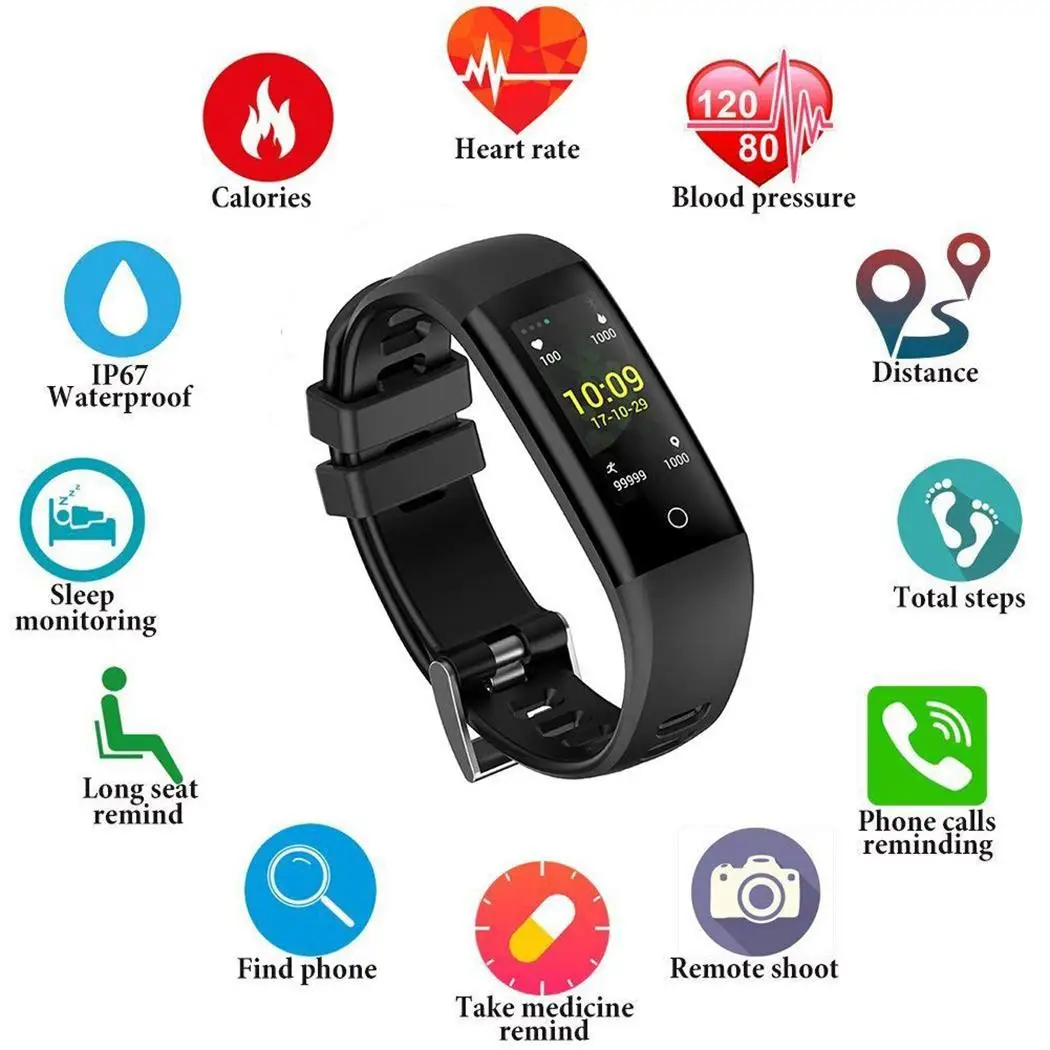 LCD Manual Unisex Smart Screen User IP67 5H Standby Casual Square Days 1 Closure TPU Buckle About 15 7 Shape Watch | Электроника