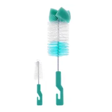 2 шт./компл. щетка для детской бутылочки щетка для сосков 360 градусов Вращающаяся головка для очистки с длинной ручкой чайная чашка кисть креативный два в о