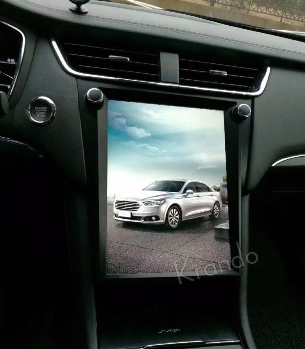 Clearance Krando Android 7.1 12.1" Tesla Vertical screen car radio gps navigation for Ford Taurus 2015-2018 multimedia system wifi 0