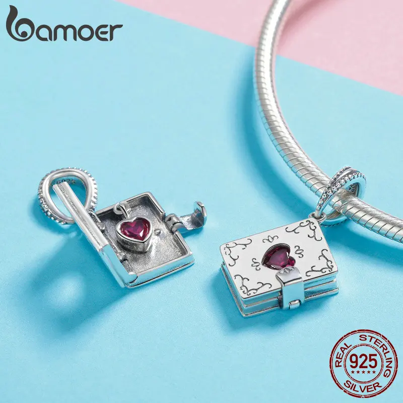 BAMOER кулон из стерлингового серебра 925 пробы с коробкой для любви Forever подвеска в