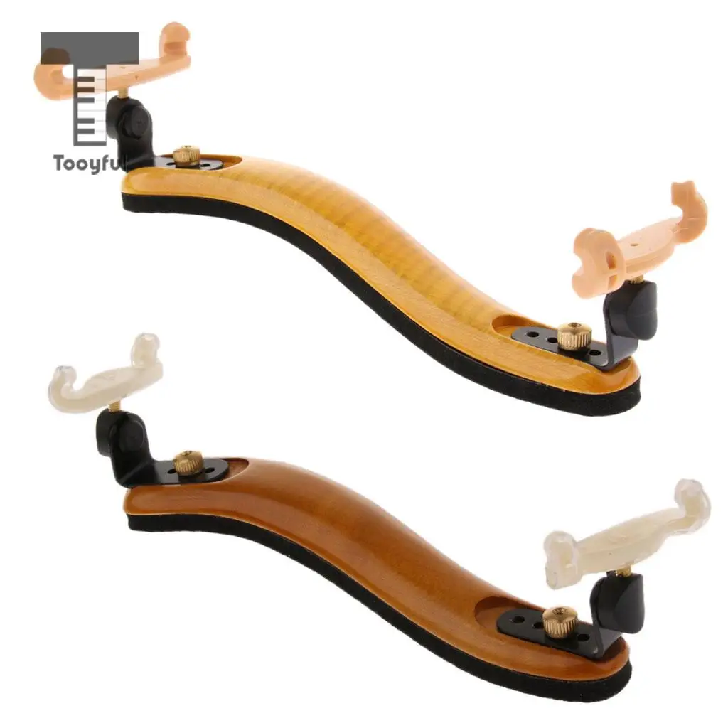 Bonmusica Adjustable 4/4 Violin Shoulder Rest - Comfort Fit For 4-String Violin (Black)