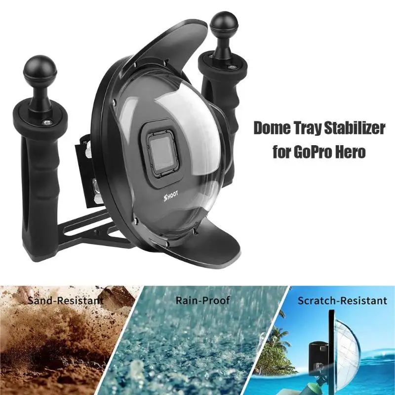 

Upgraded 5.0 Version Stabilizer Tray Dome Port For GoPro Hero 5/6/HERO Black Camera 6 inch Diving Handheld Lens Hood Dom