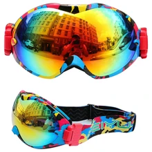 Бренд лыжные очки двойной REVO линзы UV400 Анти-туман большой Лыжная маска очки Лыжный Спорт Для мужчин Для женщин Снег Сноуборд очки