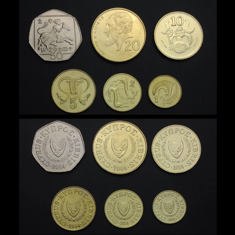 Cyprus набор 6 монет 1 2 5 10 20 50 Cent UNC нераспространенный коллекционные предметы