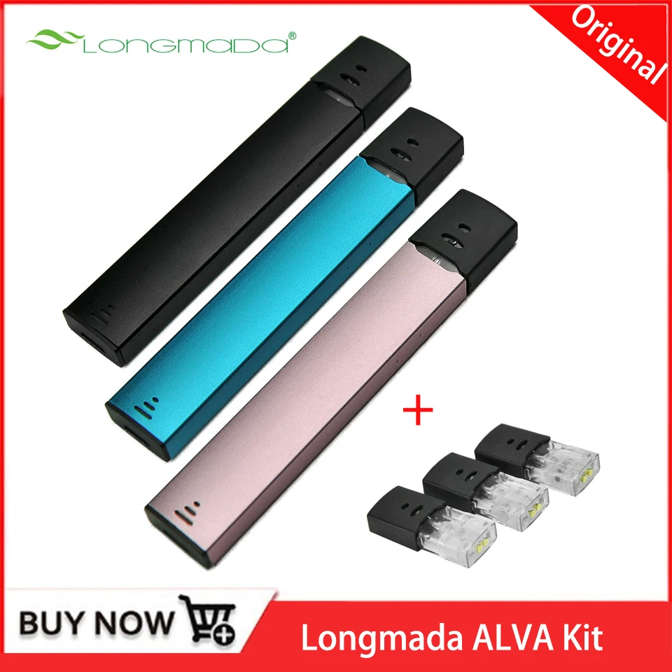 Оригинальный стартовый набор Longmada ALVA для вейпа мини-вейп 350 мА/ч с 1 мл капсулой