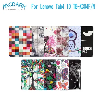 

Mcdark For Lenovo TAB 4 10 TB-X304F TB-X304N TB-X304L 10.1 inch Tablet Case Tri-fold Stand anti-shock Leather Cover