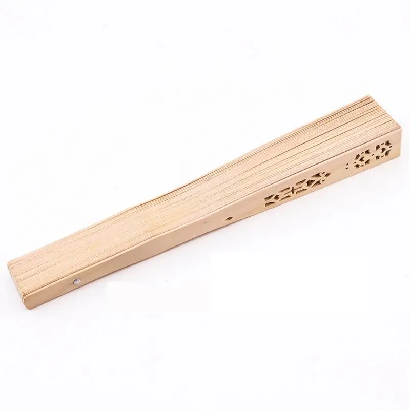 

Summer Vintage Folding Wooden Carved Hand Fan Wedding Bridal Party