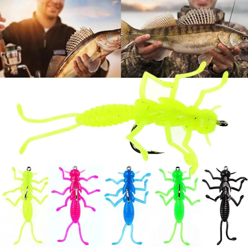 

Hot Sale 10PCS Larva Realistic Living Insect 3.5cm Soft Bait Trout Worm Jigging Bait Soft Lures For Fishing Artificial Tackle