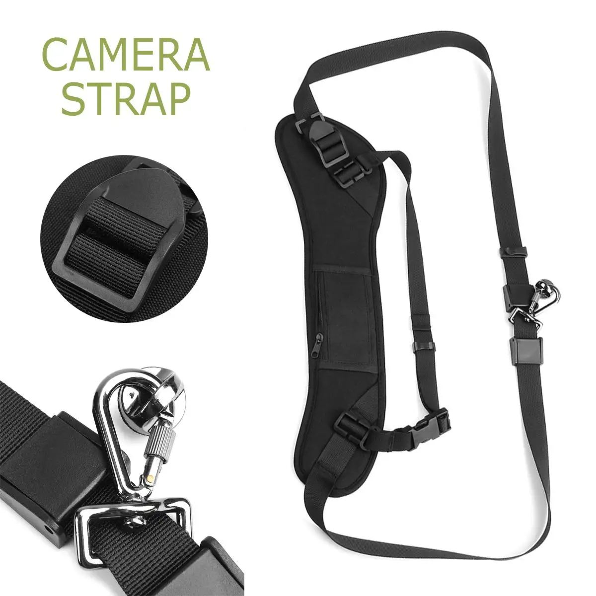 Adjustable Camera Strap Rapid Quick Single Shoulder Black Belt Strap