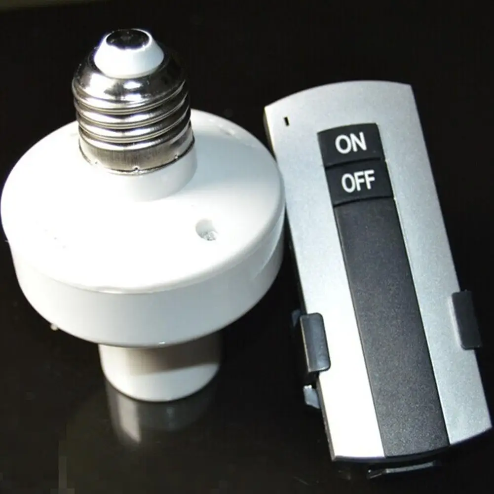 

Wireless Remote Control Switch ON OFF E27 Screw LED lamp Base light Holder Bulb Socket 220V