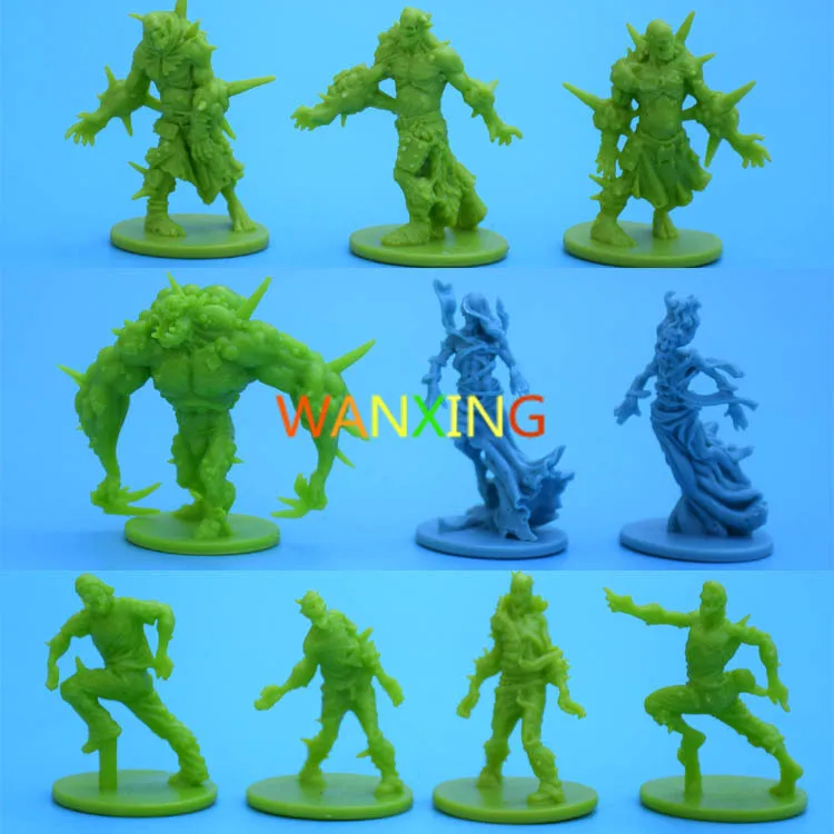 

1/72 Plastic Model Role-playing Games Endless Slaughter Black Death Zombicide Tribe Green Horde Corpse Zombie Toys For Children