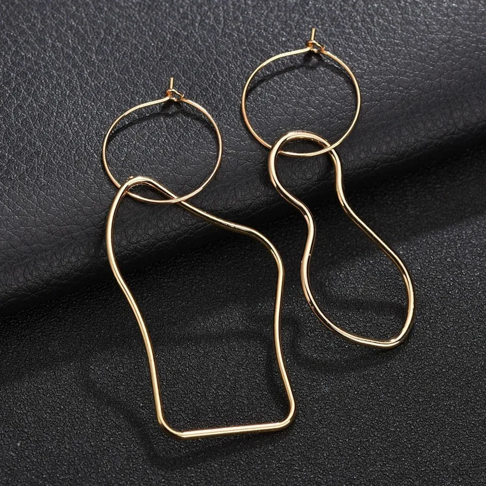 

YANGQI 2019 New Irregular Drop Earrings Female Trendy Jewelry For Women Drop Earings For Women Acetate Earrings Gold Color
