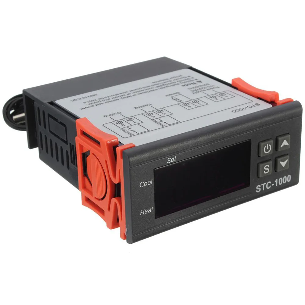 

Digital Temperature Controller STC-1000 Thermoregulator thermostat With Heater And Cooler