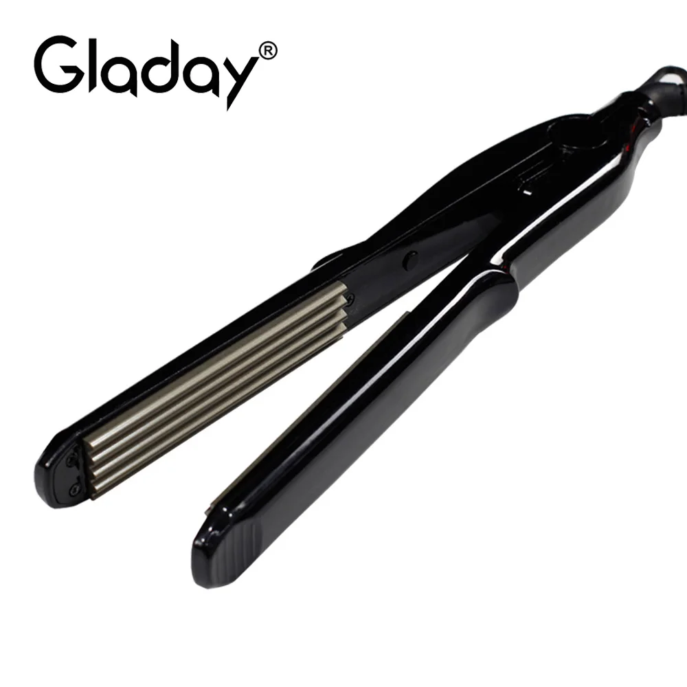 Щипцы для завивки волос Gladay 110 220 В титановые гофрированные щипцы электрические