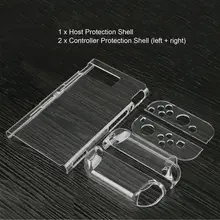 Funda protectora transparente de cristal transparente para consola Nintendo Switch NS Con mango de agarre para consola de juegos