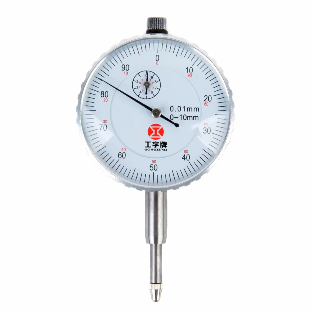0 10mm White face Dial Test Indicator Gauge Measuring Tool For Shaft