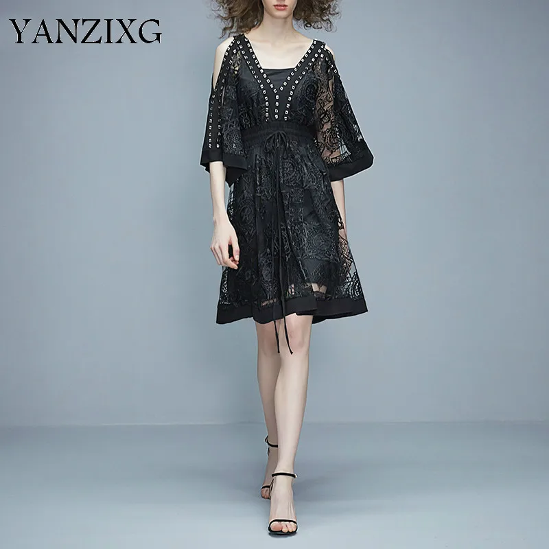 Платье С Кружевными Расклешенными Рукавами Купить