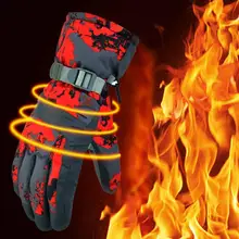 Ветрозащитные водонепроницаемые зимние перчатки унисекс Зимние теплые уличные Лыжные Сноуборд для верховой езды утепленные Гольфы лыжные перчатки