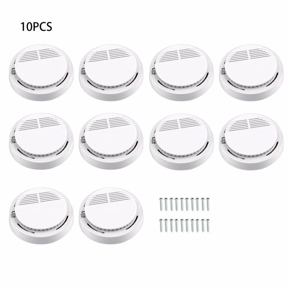 

2Pcs 5Pcs 10Pcs Sensor Sensitive Photoelectric Home Independent alarm Smoke Detector Fire Alarm alone Sensor For Family Guard