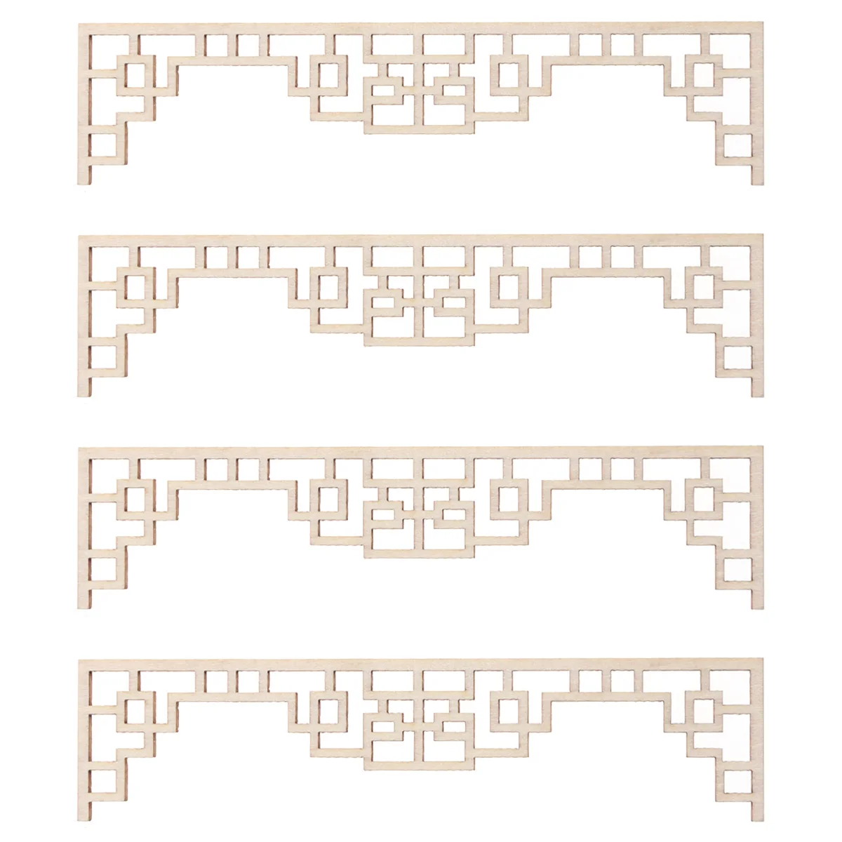 

4pcs Pratical Classic Flower Durable Corner Protector DIY Nontoxic Wood Carved Applique Frame Corner for Architecture Decoration