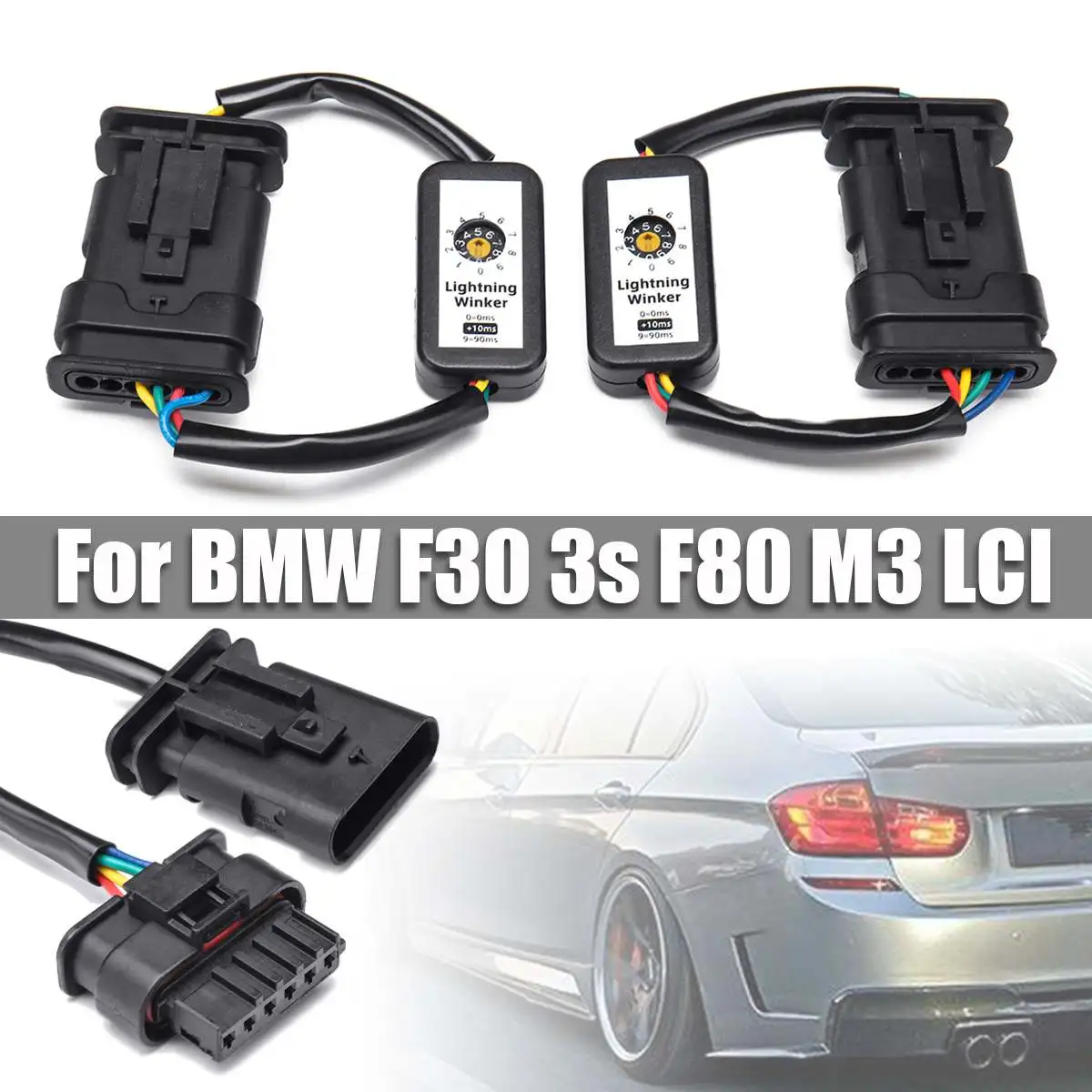 

NEW 2X Dynamic Turn Signal Indicator LED Taillight Module Cable Wire Harness For BMW F30 3s F80 M3 LCI Left & Right Tail Light