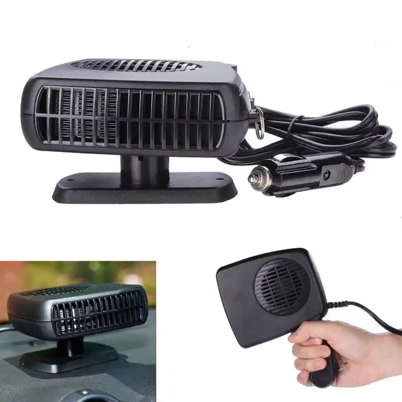 856store Fans Cooling 12V 200W Mini Portable Car Heater Cooling Fan Ceramic Heating Defroster Demister