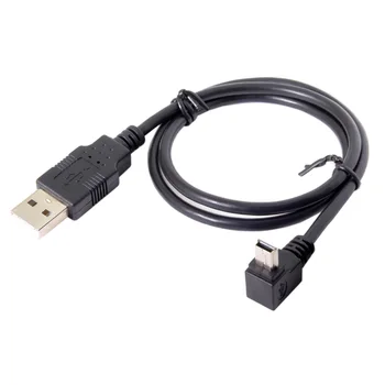 

10pcs/lot Mini USB B 5pin Male 90 Degree Up Angled to USB Male Cable 0.5M