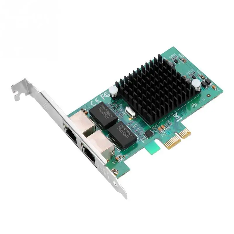 Для Intel 82575EB чип двойной 2 RJ45 порт LAN Gigabit Ethernet сетевой адаптер PCI-E 10/100