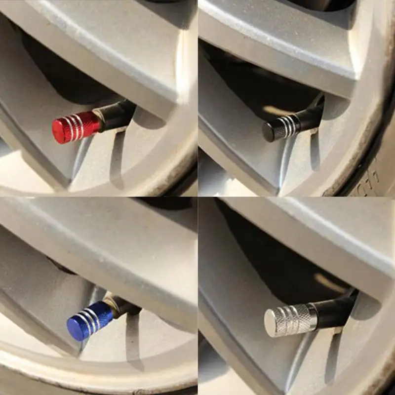4x Silver Aluminum Car Motorcycle Wheel Tire Valve Stem Caps For Maybach Lexus