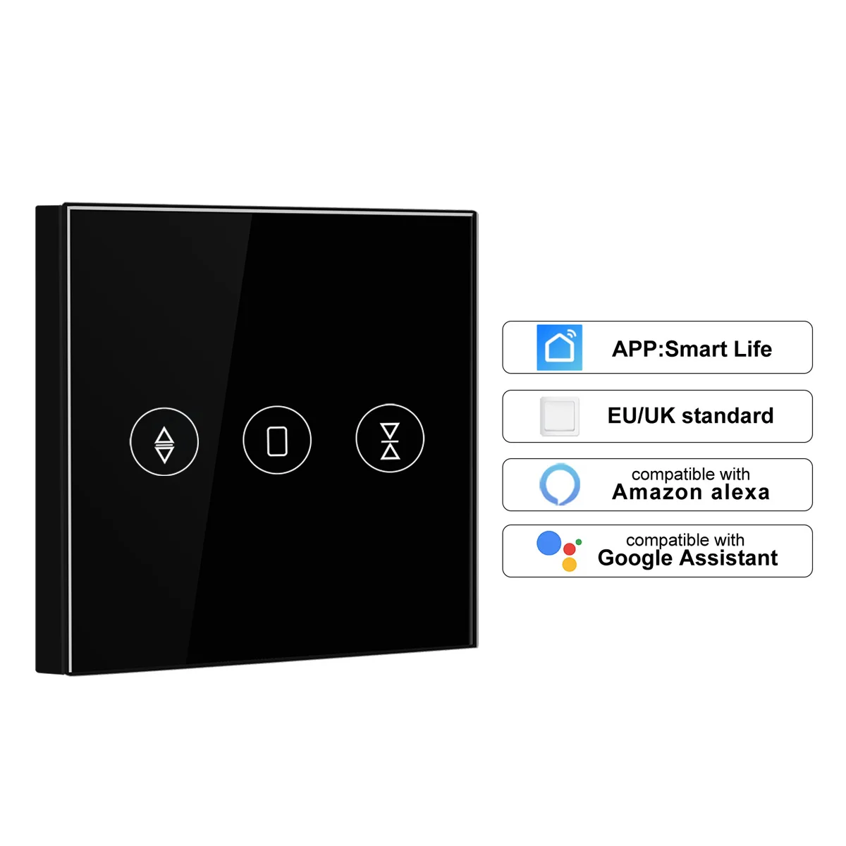 

EU/UK Plug Smart WiFi Electrical Touch Blinds Curtain Switch Control For Mechanical Limit Blinds Motor