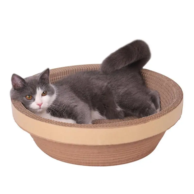 Когтеточка для кошек, миска в форме миски для домашних животных, гофрированная бумага, износостойкий коготь для кошек, скребок для кошачьей кошки